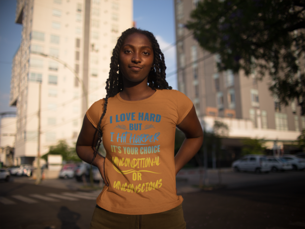 "I Love Hard, But I Hit Harder..." T-Shirt - Image 3