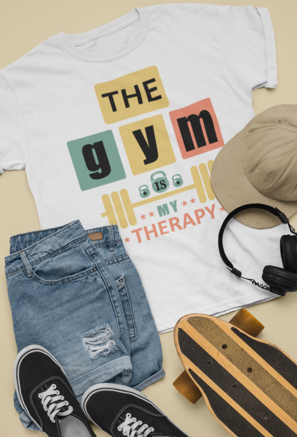 "The Gym is MY Therapy" T-Shirt - Image 4